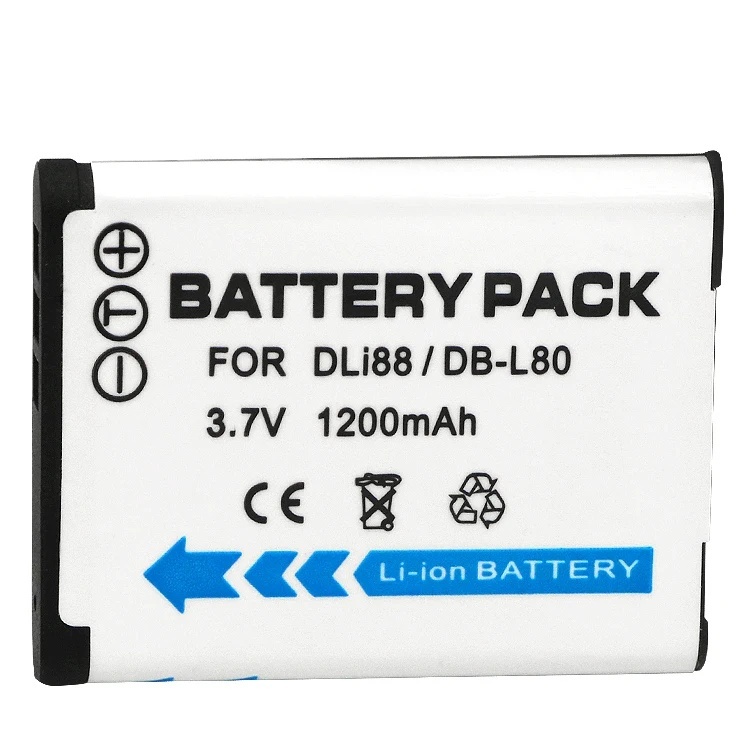 3.7V D-LI88 DB-L80 L80A D LI88 DBL80 DLi88 แบตเตอรี่ชาร์จสําหรับ Sanyo VPC-CG10 VPC-CG20 สําหรับ PEN