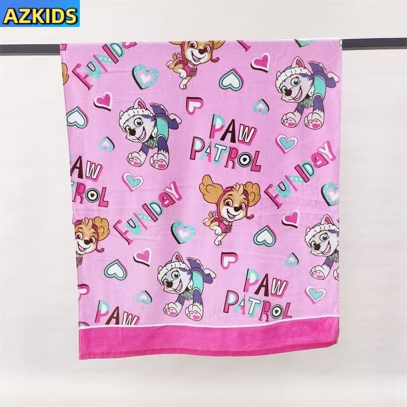 paw patrol ผ้าขนหนูอาบน้ํา ดูดซับน้ําได้ดี แบบพกพา เหมาะกับเดินชายหาด สําหรับเด็กผู้ชาย และเด็กผู้หญิง