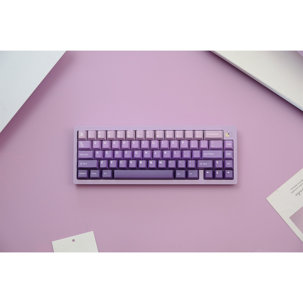 ลาเวนเดอร์ Keycaps 147 คีย์ PBT วัสดุโปรไฟล์เชอร์รี่สําหรับ CHERRY MX Switch เกมคีย์บอร์ดเครื่องกล