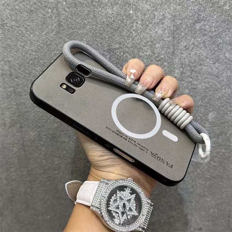 Suitable for เคส เคสสําหรับ samsung s8 plus samsung s8 เคสโทรศัพท์ Sheepskin soft edge กันลื่น ปลอกดูดซับแรงกระแทกพร้อมแหวนดูดแม่เหล็กและเชือกแขวน YBPBSWBCXQSKS01