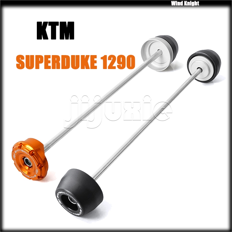 สําหรับ KTM SUPERDUKE 1290/1290R/1290RR/1290R EVO/1290GT รถจักรยานยนต์ด้านหน้าด้านหลังเพลา Sliders ล