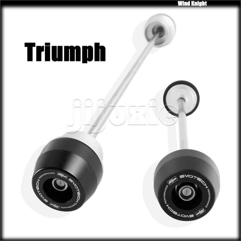 สําหรับ Triumph Trident 660 Daytona Street Triple 765 RS/R ด้านหลังเพลา Sliders ล้อรถจักรยานยนต์ EPTriple Evotech Trident660 Daytona660 Street765