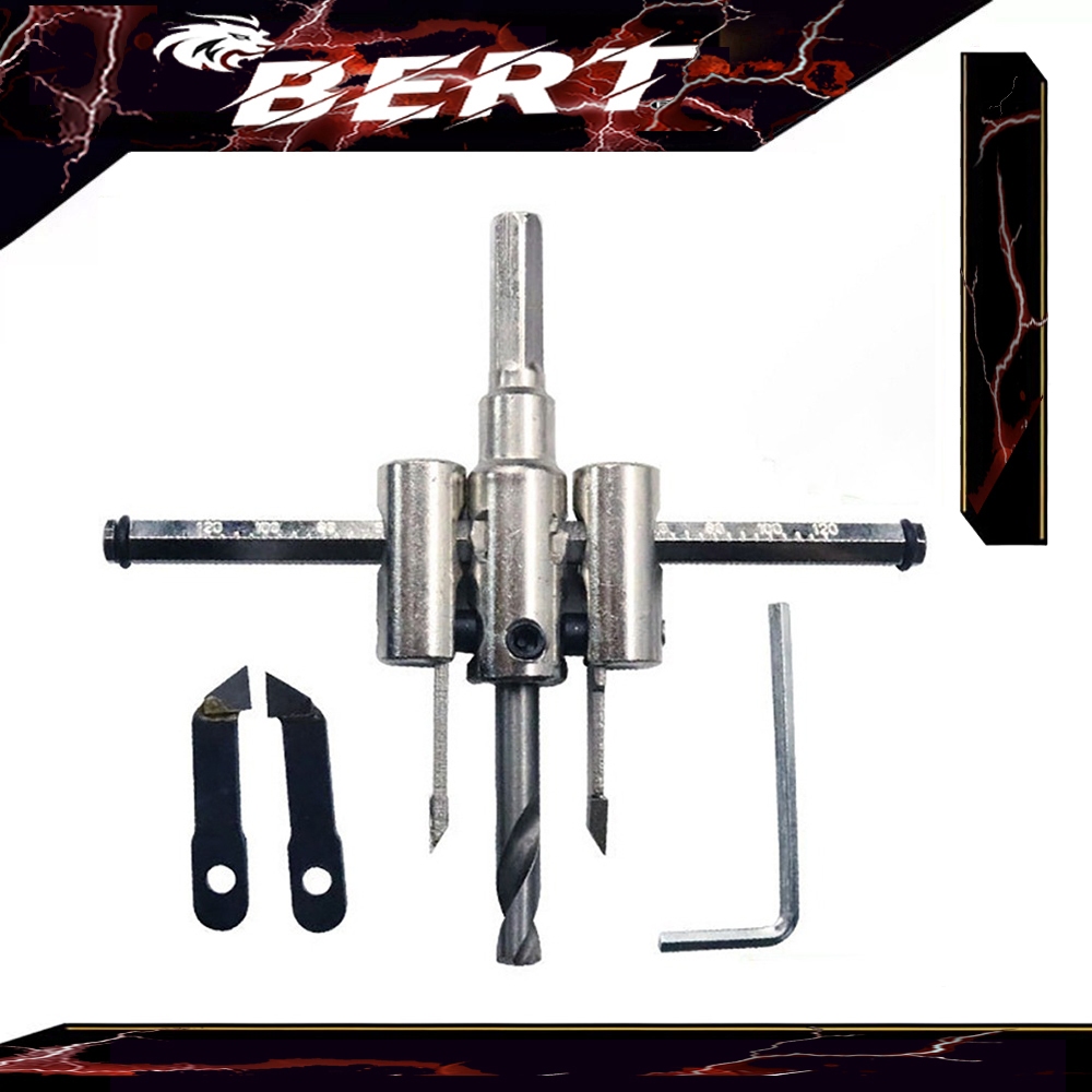 BERT   | (300 มม)ดอกเจาะ ไม้ ฝ้า เพดาน โฮลซอเจาะไม้ โฮลซอ เจาะฝ้า ไฟดาวน์ไลท์ ชุดดอกเจาะ แบบปากขยาย (30มม. – 300มม.) ปรับระดับได้