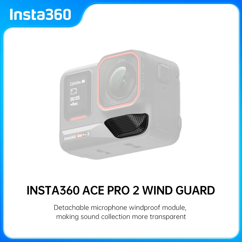 Insta360 Ace Pro 2 Mic Wind Guard ไมโครโฟนที่ถอดออกได้ Acoustic โฟมตาข่ายสําหรับ Insta 360 Ace Pro 2 อุปกรณ์เสริมเดิม
