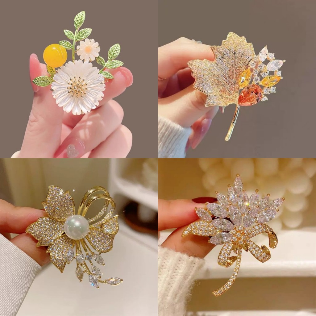 เข็มกลัดแฟชั่น 40 ชิ้น สไตล์เกาหลี | วัสดุโลหะผสม ทนทาน | ของขวัญสำหรับผู้หญิง ที่ระลึก วันเกิด