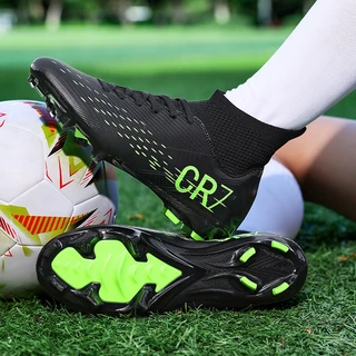 2025 รองเท้าฟุตบอล CR7 ใหม่ล่าสุดสำหรับการฝึกซ้อมกีฬากลางแจ้ง 4 สีขนาด 35-45