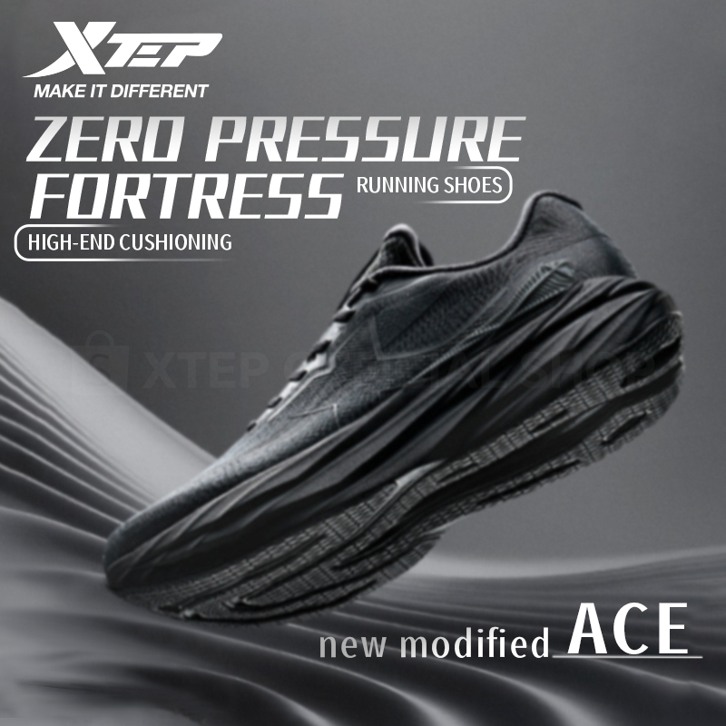 【xtep】Zero Pressure Fortress | รองเท้าวิ่งผู้ชาย ใหม่ฤดูใบไม้ร่วง เทคโนโลยีลดแรงกระแทก ตาข่ายดูดซับเหงื่อ