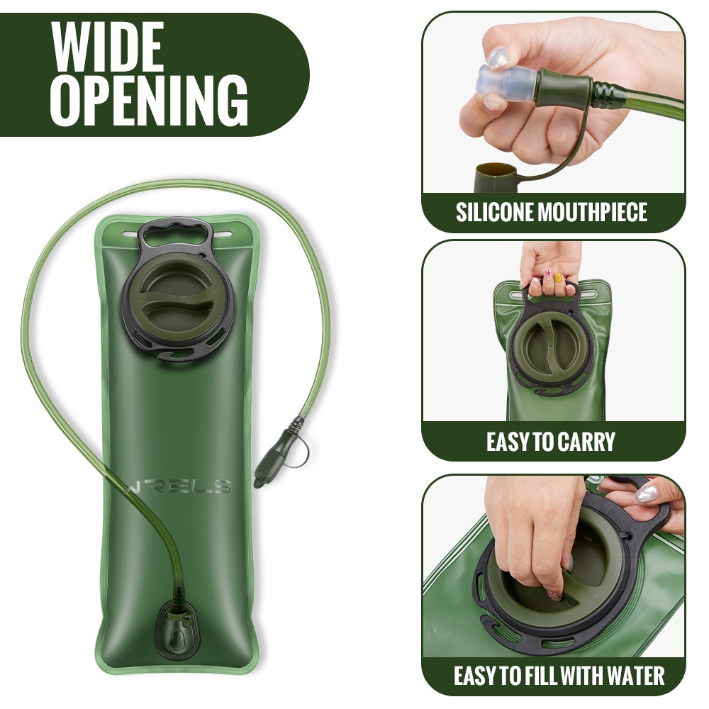WRELS 1.5L 2L 3L กระเพาะปัสสาวะน้ํา PEVA BPA-Free Running Hydration Bag แบบพกพากระเป๋ากันน้ํารั่ว - รูปที่ 6