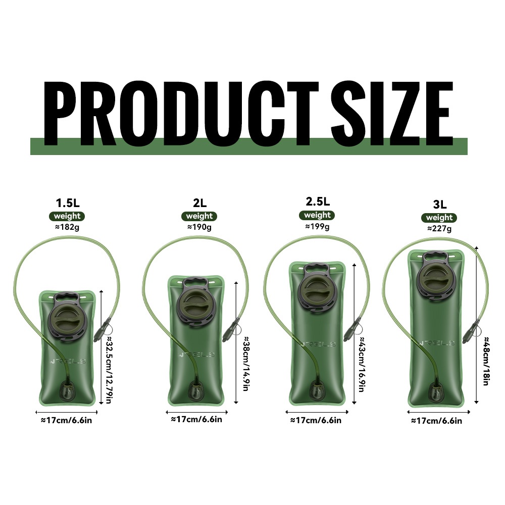 WRELS 1.5L 2L 3L กระเพาะปัสสาวะน้ํา PEVA BPA-Free Running Hydration Bag แบบพกพากระเป๋ากันน้ํารั่ว - รูปที่ 7