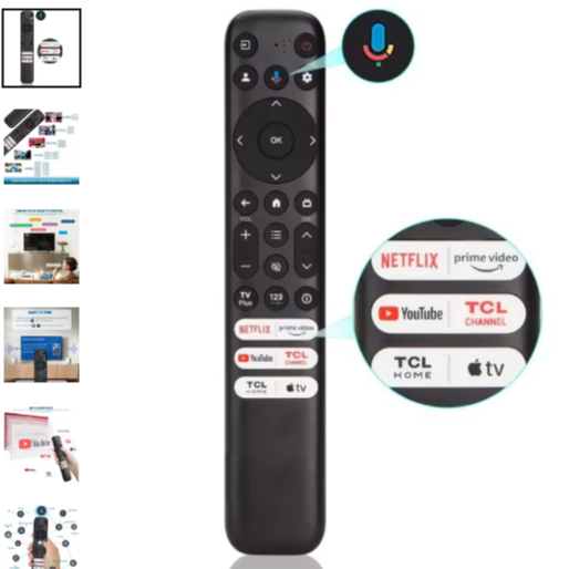 สําหรับ RC813 FMB1 FMB3 เสียงรีโมทคอนโทรล Ccontrol สําหรับ TCL Google TV Remote ใช้งานร่วมกับ TCL Q6