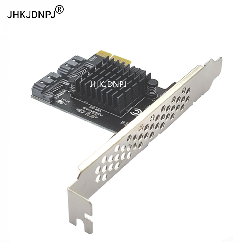 การ์ดขยาย PCI-E เป็น Dual SATA 3.0 การ์ดอะแดปเตอร์ sata 6G 2 พอร์ตเพื่อขยายฮาร์ดไดรฟ์ IPFS ASM1061 ก