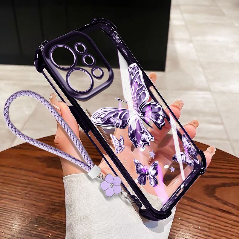 YBDสําหรับOPPO A6T A6 Pro A6X Reno 15 Reno 14 Pro Reno 15F 14F 5G Clearเคสโทรศัพท์ใหม่Gildedผีเสื้อTPU Soft Shellสี่มุมถุงลมนิรภัยAnti Drop - รูปที่ 2