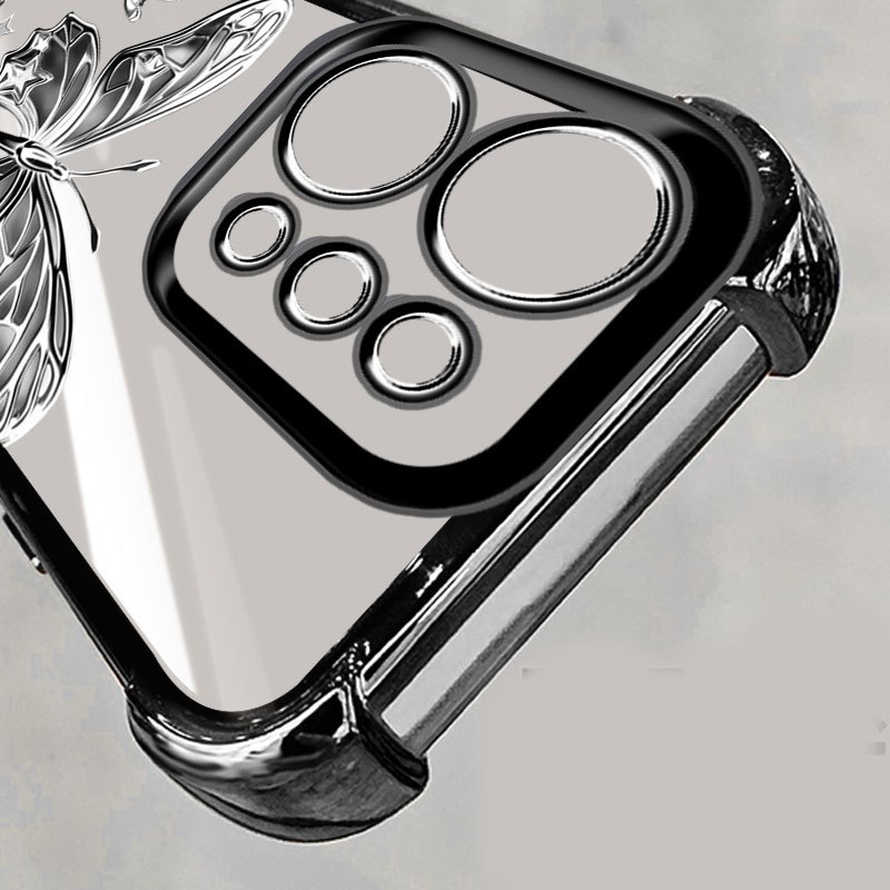 YBDสําหรับOPPO A6T A6 Pro A6X Reno 15 Reno 14 Pro Reno 15F 14F 5G Clearเคสโทรศัพท์ใหม่Gildedผีเสื้อTPU Soft Shellสี่มุมถุงลมนิรภัยAnti Drop - รูปที่ 7