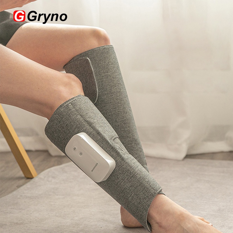 เครื่องนวดขา Gryno เครื่องทําความร้อนไฟฟ้าอุปกรณ์นวดอัดอากาศสําหรับความงามและผ่อนคลายขา