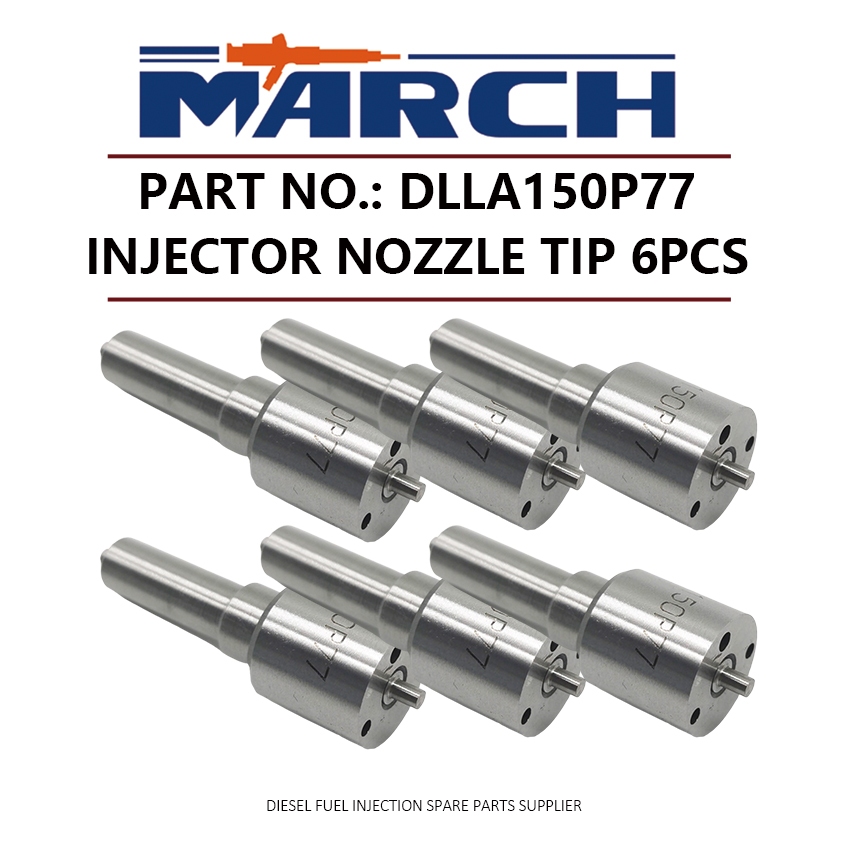 6 ชิ้นดีเซลหัวฉีดน้ํามันเชื้อเพลิงหัวฉีดเคล็ดลับ DLLA150P77 สําหรับ Toyota Landcruiser 80 100 1HD T 