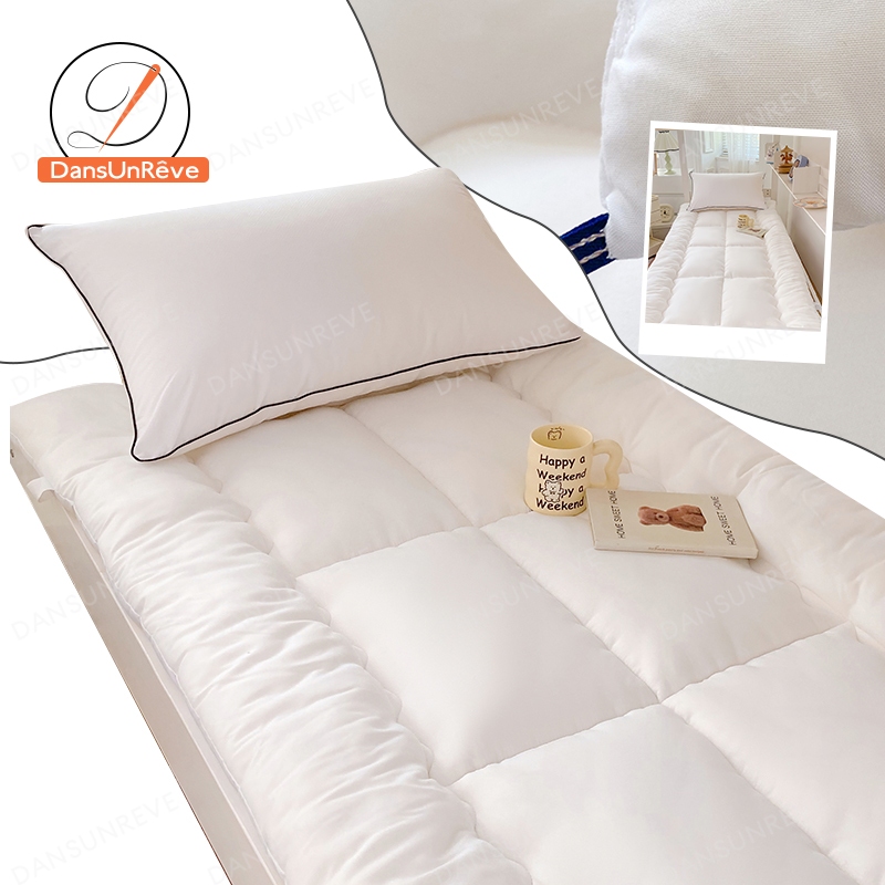 3ซม หนา ที่นอน 4ฟุต 3ฟุต topper พับเก็บได้ ขาว