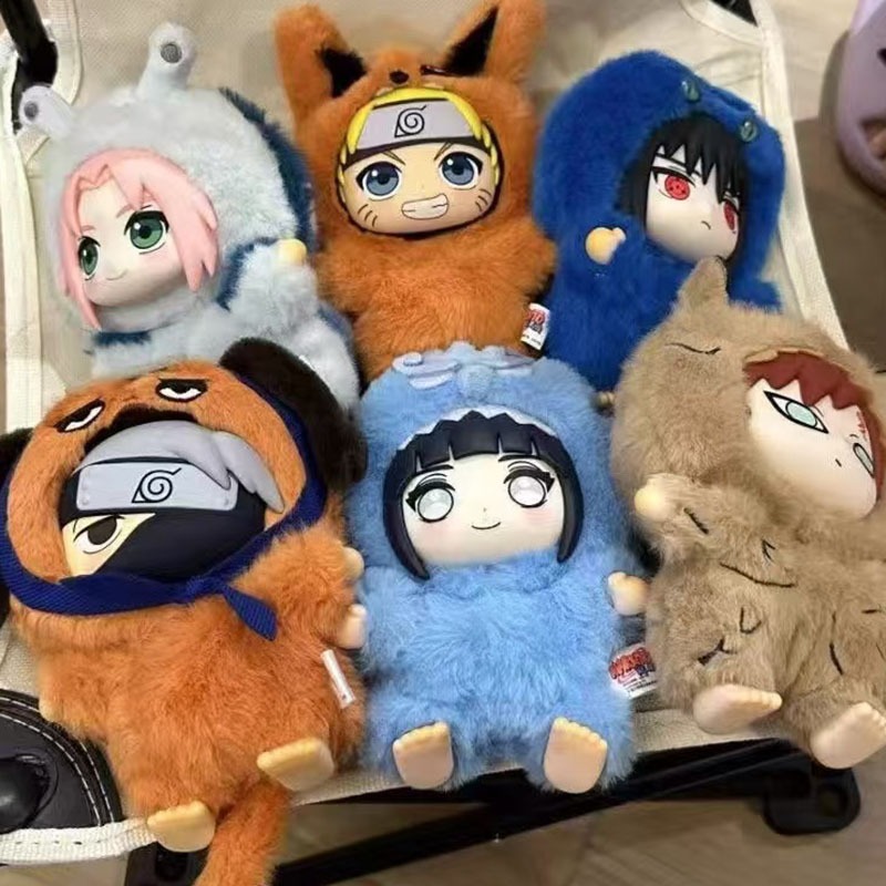 Naruto Uzumaki Naruto Shippuden Beast Party Series ตุ๊กตาพวงกุญแจของเล่น Naruto Kakashi Gaara พวงกุญ