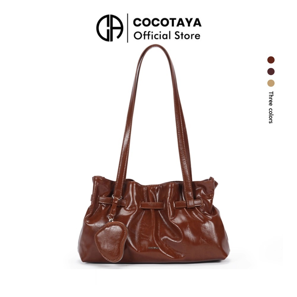 COCOTAYA Skull Bagมาใหม่กระเป๋าสะพายไหล่สตรีพิเศษพกพากระเป๋าสะพาย PU ใต้วงแขนความจุขนาดใหญ่