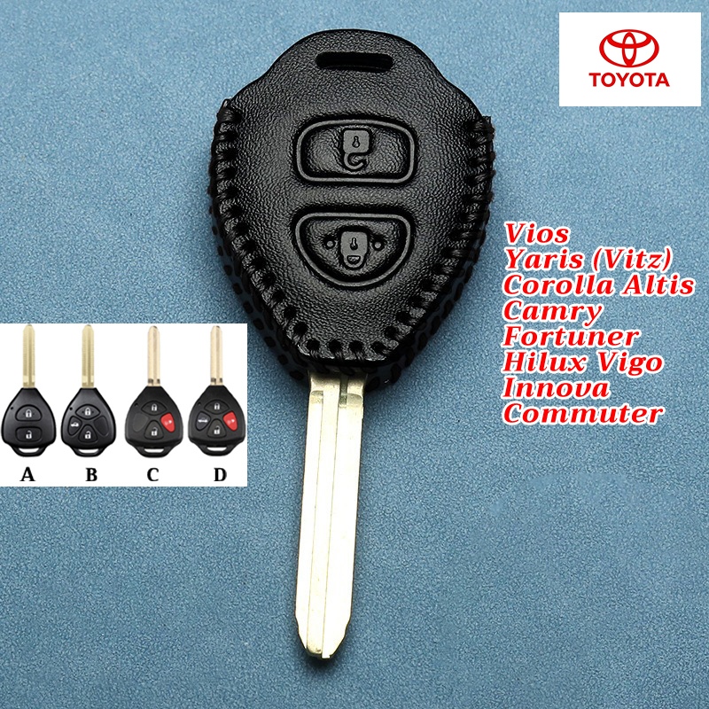 เคสกุญแจรถ TOYOTA หนังแท้ Vios Yaris Vitz Altis Camry Fortuner Vigo Innova Commu