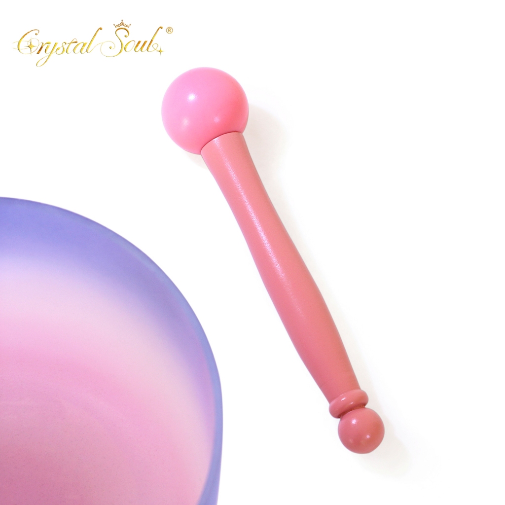 Crystal Soul Crystal Singing Bowl Rubber Mallet Singing Bowl Pink Playing Mallet