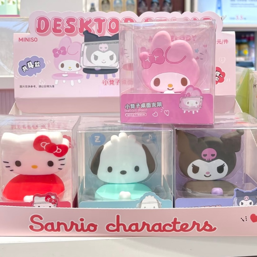 MINISO melody kuromi hellokitty Small Stool Holder ที่วางโทรศัพท์น่ารัก - รูปที่ 2