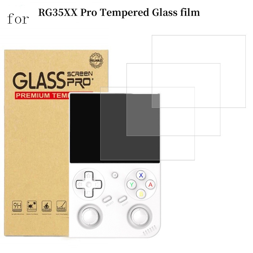 เกมคอนโซลป้องกันฟิล์มกระจกนิรภัยป้องกันหน้าจอ 9H HD ฟิล์มสําหรับ Anbernic RG35XX Pro