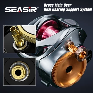 SEASIR DCAST DC Baitcasting ตกปลา Reel Digital Control long cast คาร์บอนเครื่องซักผ้าทองเหลืองเกียร์ 7.3:1 7 + 1BB ลากสูงสุด 9 กก.น้ําเค็มสด Reel ตกปลา Coil