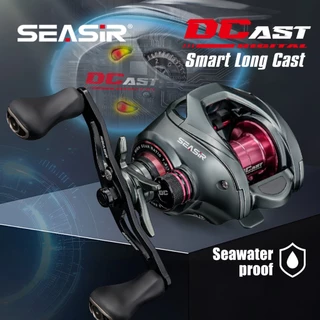 SEASIR DCAST DC Baitcasting ตกปลา Reel Digital Control long cast คาร์บอนเครื่องซักผ้าทองเหลืองเกียร์ 7.3:1 7 + 1BB ลากสูงสุด 9 กก.น้ําเค็มสด Reel ตกปลา Coil