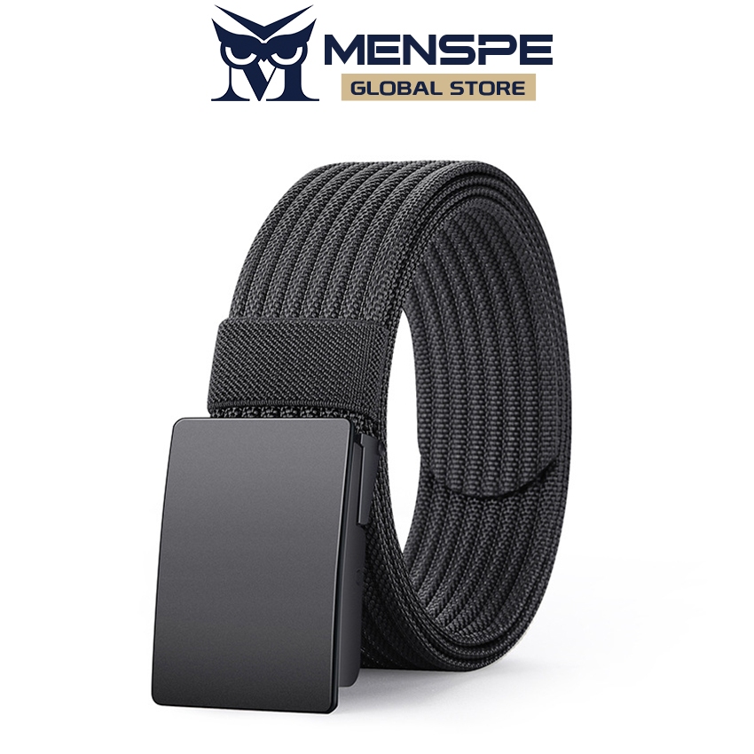 MENSPE เข็มขัดไนลอนทนทานสำหรับผู้ชาย ดีไซน์ทันสมัย ​​ใช้งานได้หลากหลาย ความยาวปรับได้ 120 ซม. ทนทานต่อรอยขีดข่วน