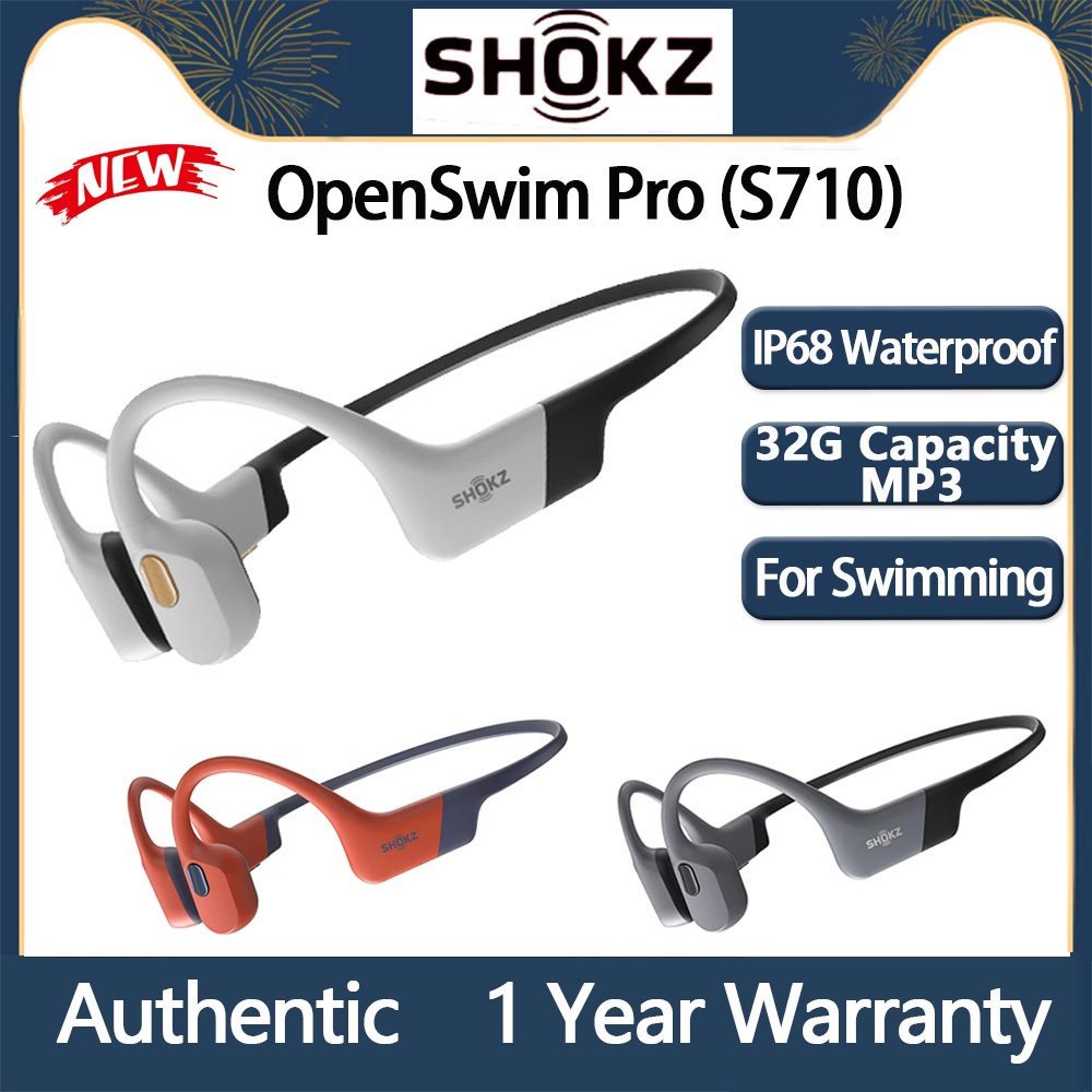 ใหม่ล่าสุด Shokz Openswim Pro S710 Bone Conduction หูฟังบลูทูธ5.4 32GB MP3 เครื่องเล่นเพลง IP68 ว่ายน้ําหูฟังไร้สาย