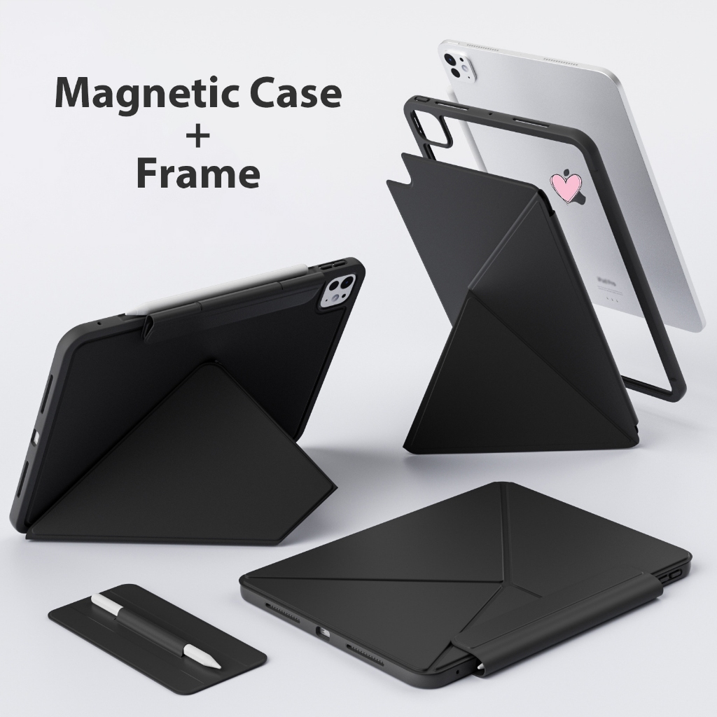 เคสโฟลิโอแม่เหล็กหลายมุมมองสําหรับ iPad Air Pro 11 / 13 นิ้วและ iPad A16 11th 10th Generation