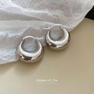 ต่างหูแบบคลิップ-on ดีไซน์ทันสมัยและเรียบง่าย สไตล์ยุโรปและอเมริกา