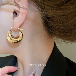 ต่างหูแบบคลิップ-on ดีไซน์ทันสมัยและเรียบง่าย สไตล์ยุโรปและอเมริกา