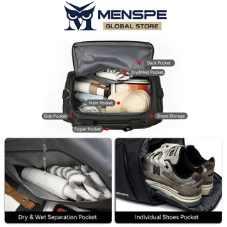 Menspe กระเป๋าเป้เดินทางกระเป๋าถือกระเป๋าสะพายเป้สะพายหลังแล็ปท็อปมัลติฟังก์ชั่น Travel สะพาย Unisex