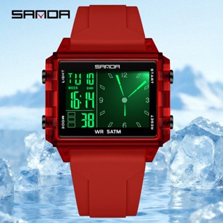 ซานดา 6273 นาฬิกาอิเล็กทรอนิกส์แฟชั่นสําหรับผู้ชายปฏิทินเรือ…