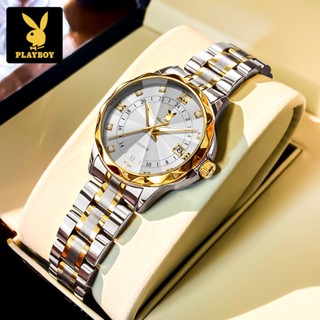 PLAYBOY นาฬิกาผู้หญิง แบรนด์ดั้งเดิม กันน้ำ สายนาฬิกาสแตนเลส…