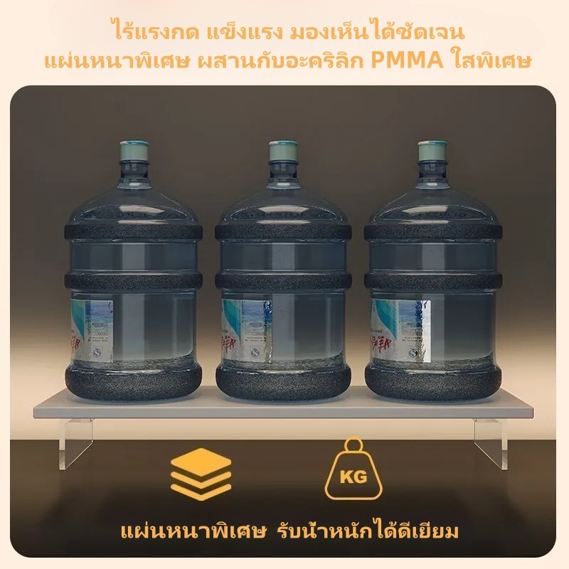 ALAIWARE ขาตั้งจอคอมพิวเตอร์ปรับความสูงได้60/70/80/100ซมชั้นเก็บขององค์กรตั้งโต๊ะพร้อมฐานเหล็กคาร์บอน/ฐานอะคริลิคทนทานรับน้ําหนักได้มาก - รูปที่ 7