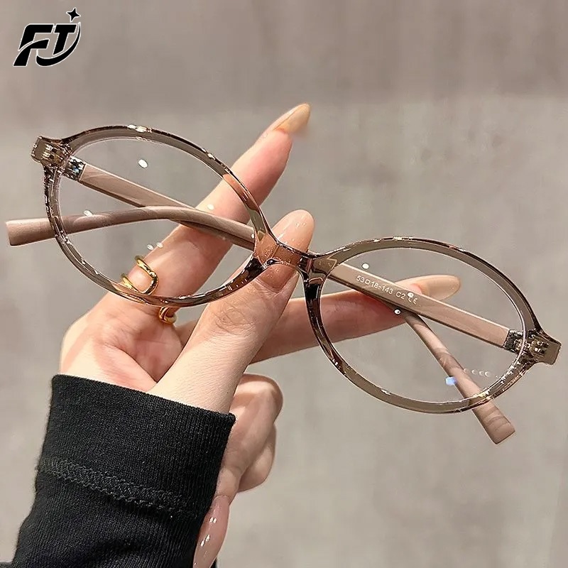 *Future Star* แว่นตาแฟชั่น 0~425° แว่นสายตาสั้น ป้องกันแสงสีฟ้า กรอบแว่นโลหะ เวอร์ชั่นเกาหลี Y2K A29