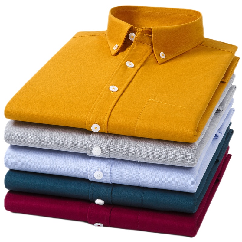 Casual 100% Cotton Long Sleeve Plus big Size 54 Oxford Men Shirt