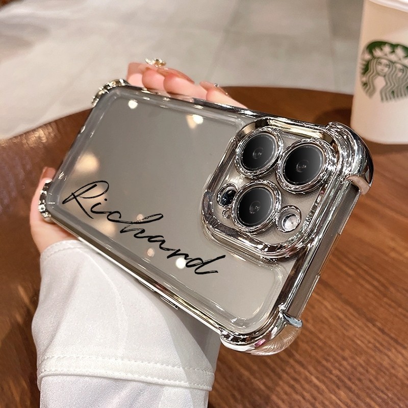 ที่กําหนดเองชื่อชุบสําหรับ Vivo V2254 V2206 V2207 V2203 1935 1938 1901 1902 1904 1906 Air Cushion ป้