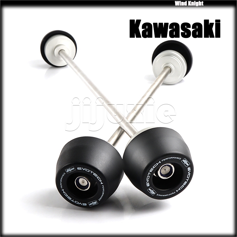 สําหรับ Kawasaki ZX-10R ZH2 Ninja1000SX รถจักรยานยนต์ด้านหน้าด้านหลังเพลา Sliders ป้องกันล้อ EP Evot