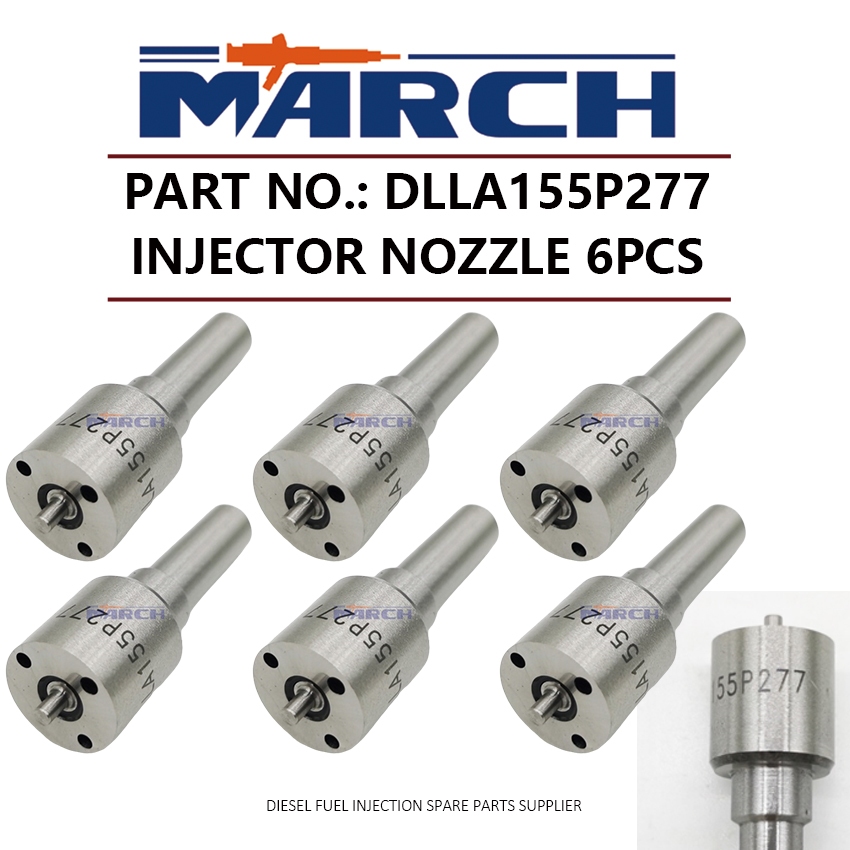 6 ชิ้นดีเซลหัวฉีดน้ํามันเชื้อเพลิงหัวฉีดเคล็ดลับ DLLA155P277 สําหรับ Dodge 5.9L 6BT 6BTA 6BTAA 04321