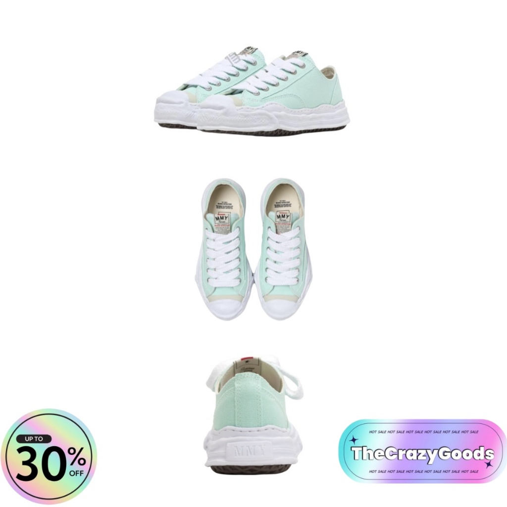 MMY dissolving  tiffany green shoes canvas shoes MIHARA YASUHIROรองเท้าผ้าใบลายทิฟฟานี่สีเขียวสำห
