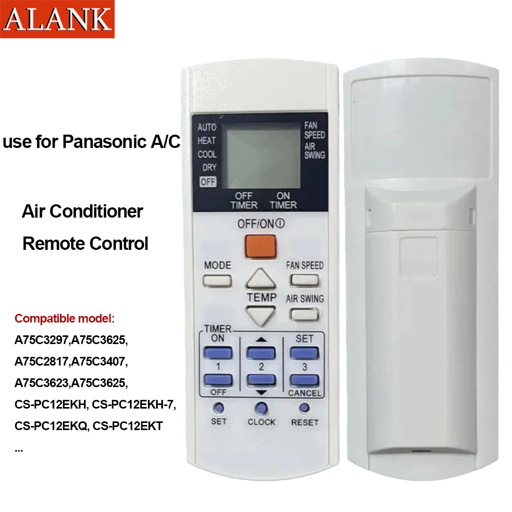 ALANK รีโมทแอร์ Panasonic (ใช้โดยตรงไม่มีการตั้งค่า) รีโมท A75C3297 A75C3623 A75C3625 A75C2817