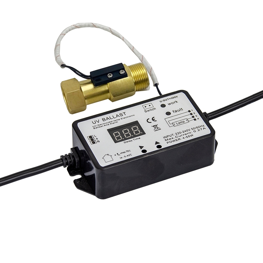 40-55W Flow Sensor UV Ballasts EB-GFS55 Flow Switch UV ฆ่าเชื้อโคมไฟ