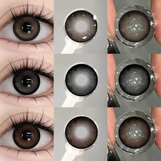 [0 ~-8.00]2 ชิ้นสีน้ําตาล Clack คอนแทคเลนส์เกรดขนาดใหญ่เส้นผ…