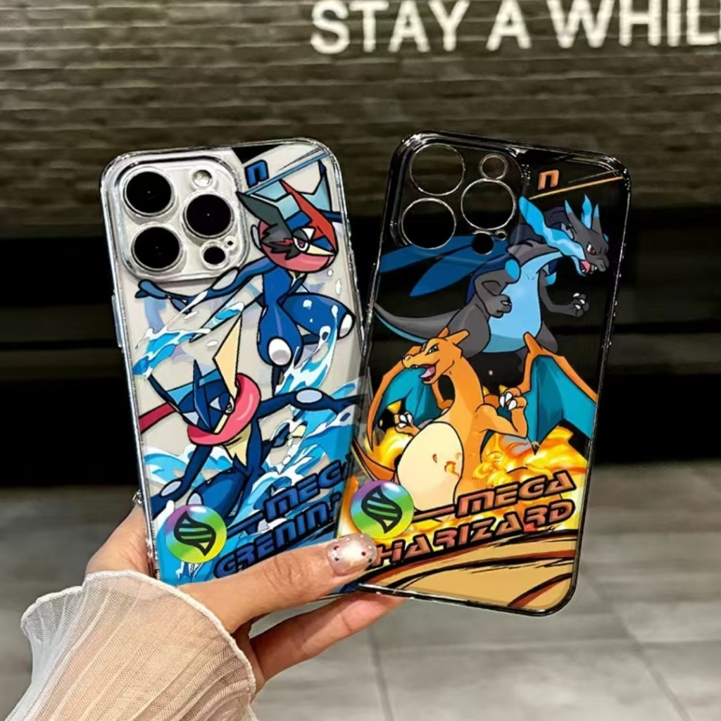 การ์ตูน Mega Pokemon Greninja TPU เคสโทรศัพท์, แฟชั่นกันกระแทกเต็มป้องกันเคสโทรศัพท์, สําหรับ iPhone 16Plus 16 15Plus 15 14 13 12 11 X