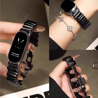 ประณีตโลหะสําหรับ Xiaomi Mi Band NFC 10 9 8 Pro 7 6 5 3 4 ผีเสื้อโลหะหัวเข็มขัดออกแบบสายรัดข้อมือแฟชั่น Miband สําหรับ HW Fit 3 4 Pro Redmi 5 4 Band 18 มม.20 มม.22 มม.
