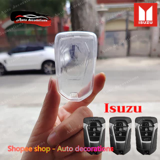 Isuzu Mu-x V-CORSS D-MAX เคสกุญแจรถ Isuzu เปลือกกุญแจรถโปร่งใส พวงกุญแจเรียบง่าย