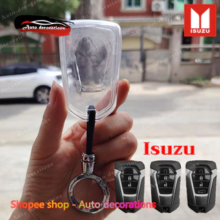 Isuzu Mu-x V-CORSS D-MAX เคสกุญแจรถ Isuzu เปลือกกุญแจรถโปร่งใส พวงกุญแจเรียบง่าย